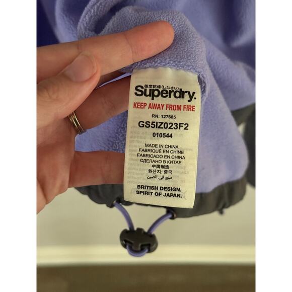 Superdry Women’s M Original Windcheater Japan Jacket Grey/Lavender Windbreaker - Picture 3 of 9